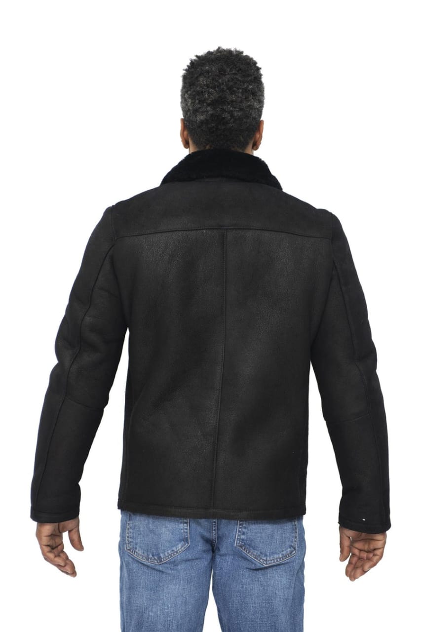 MENS SHEEPSKIN BIKER BOMBER JACKET-AGBOVILLE