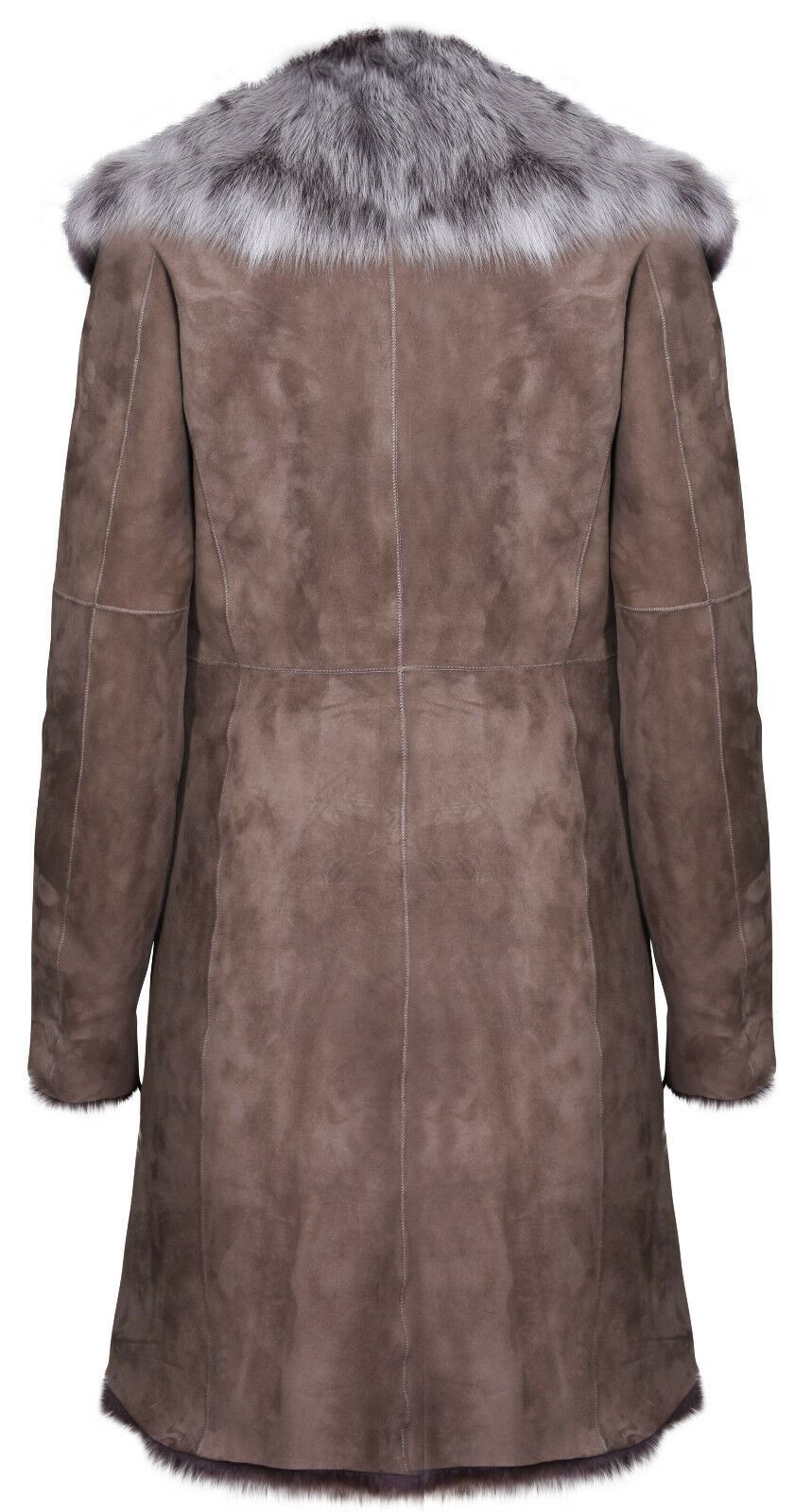 WOMENS TOSCANA SHEEPSKIN SUEDE TRENCH COAT-TBILISI