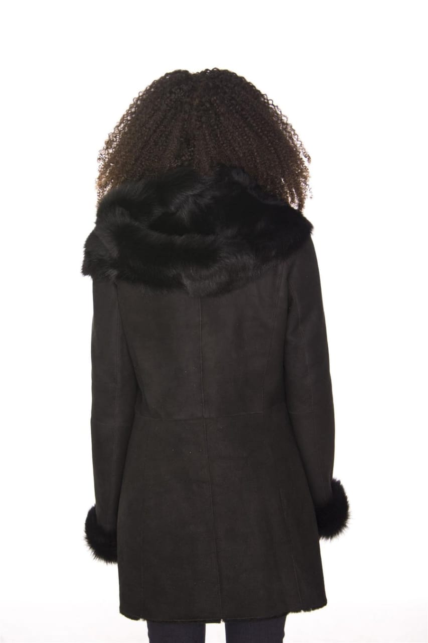 LADIES SUEDE MERINO SHEEPSKIN COAT-SAMARA